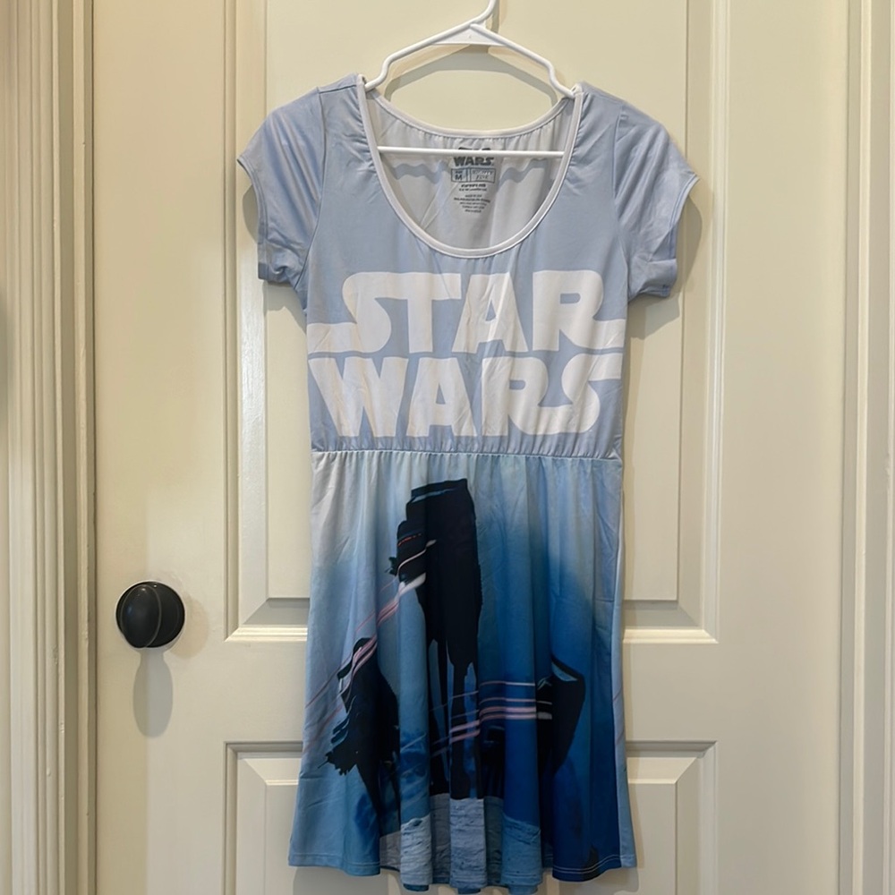Star Wars Light Blue Gradient Dress featuring AT-AT